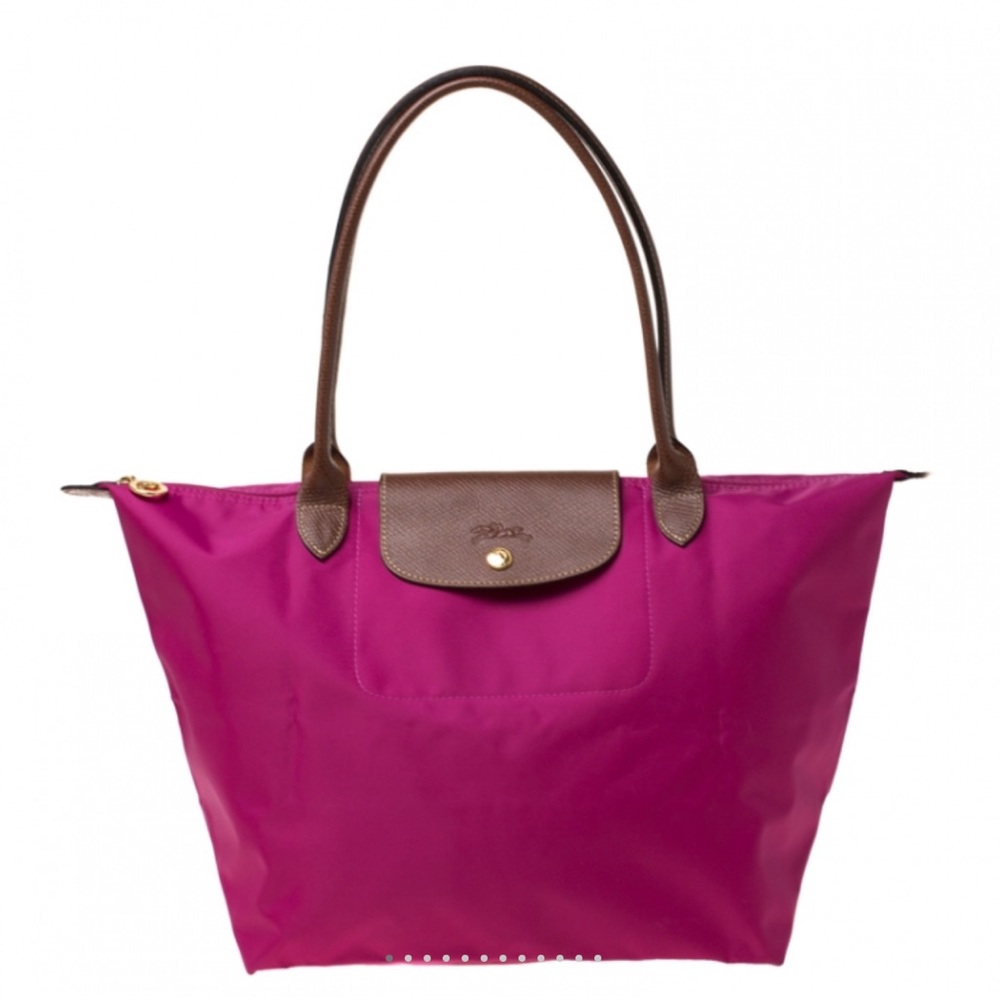 Longchamp Magenta Nylon Medium Le Pliage Tote